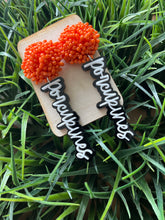 Load image into Gallery viewer, WHOLESALE: TEAM SPIRIT EARRINGS (SEED BEAD TOPPERS)