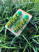 Load image into Gallery viewer, WHOLESALE: TEAM SPIRIT EARRINGS (CIRCLE TOPPER)