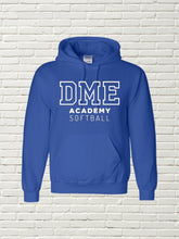Load image into Gallery viewer, DME HOODED SWEATSHIRT - SOFTBALL *MULTIPLE COLORS*