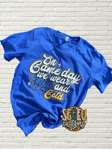 On Game Day Tee - Blue/Gold
