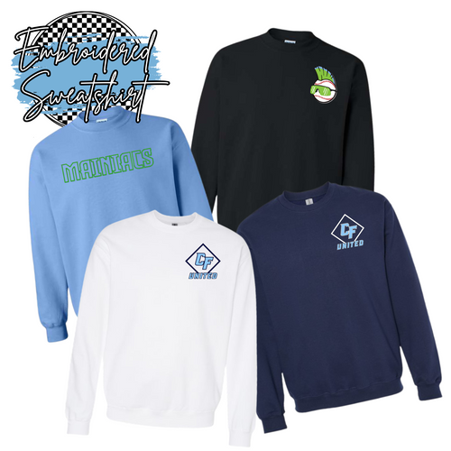 MAINIACS SPIRIT WEAR: EMBROIDERED SWEATSHIRT