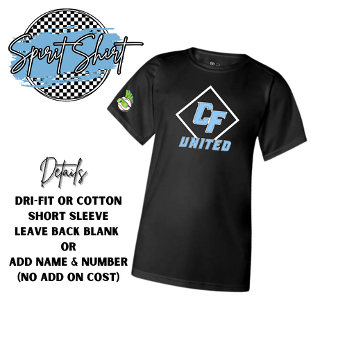 MAINIACS SPIRIT SHIRT: UNITED SPIRIT SHIRT WITH SLEEVE MAINIAC LOGO
