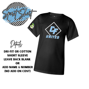 MAINIACS SPIRIT SHIRT: UNITED SPIRIT SHIRT WITH SLEEVE MAINIAC LOGO