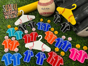 SC_Baseball Jersey With Ball Hanger Earrings