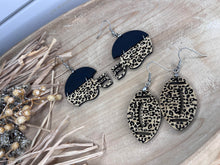 Load image into Gallery viewer, WHOLESALE: WOODEN LEOPARD SPORTS EARRINGS